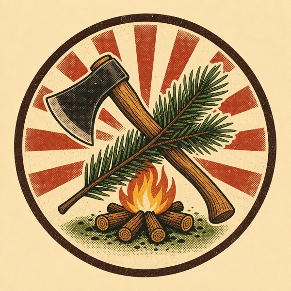 Bushcraft hatchet badge