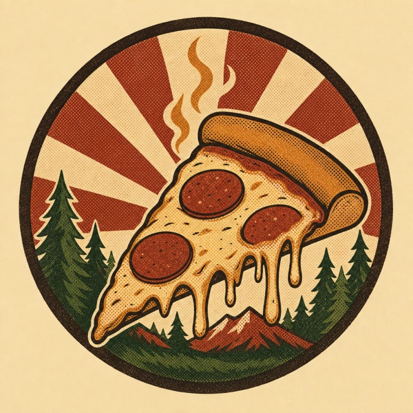 Pizza slice badge