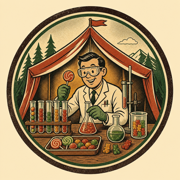 Treat sugar-testing lab badge