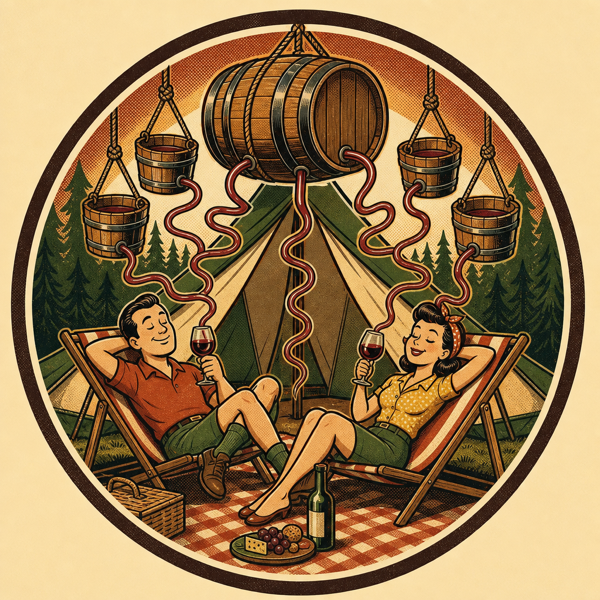 Parents wine quenching tent badge